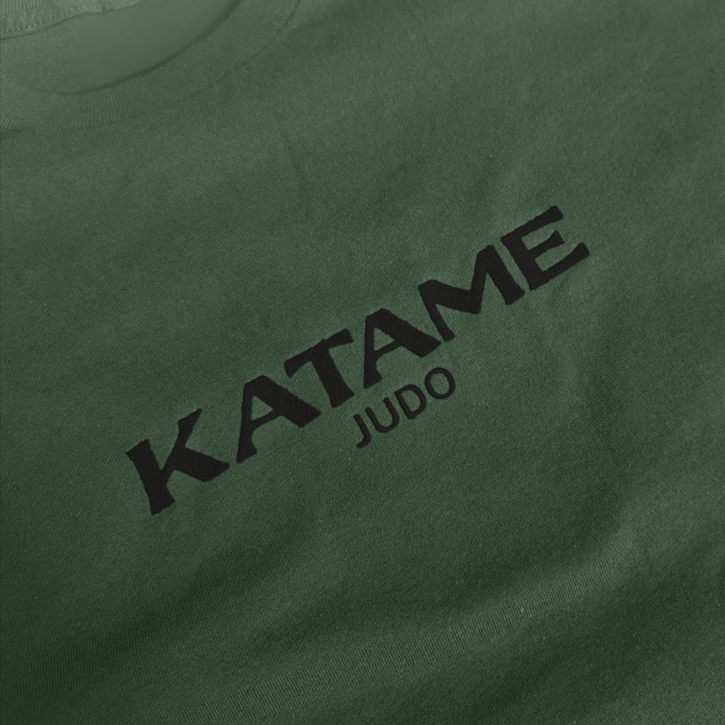 'KATAME' Embroidered T-shirt - Military Green & Black