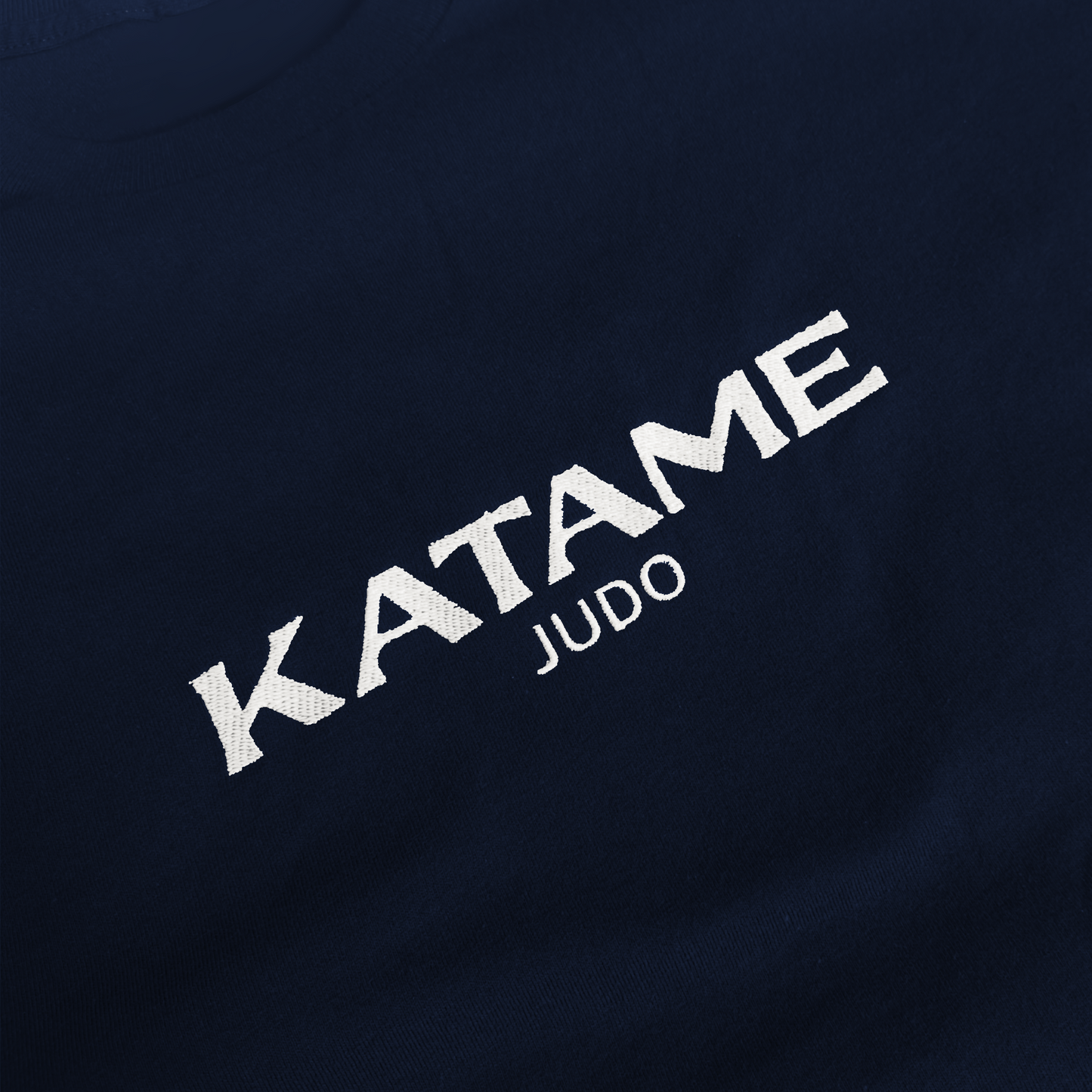 'KATAME' Embroidered T-shirt - Navy & White