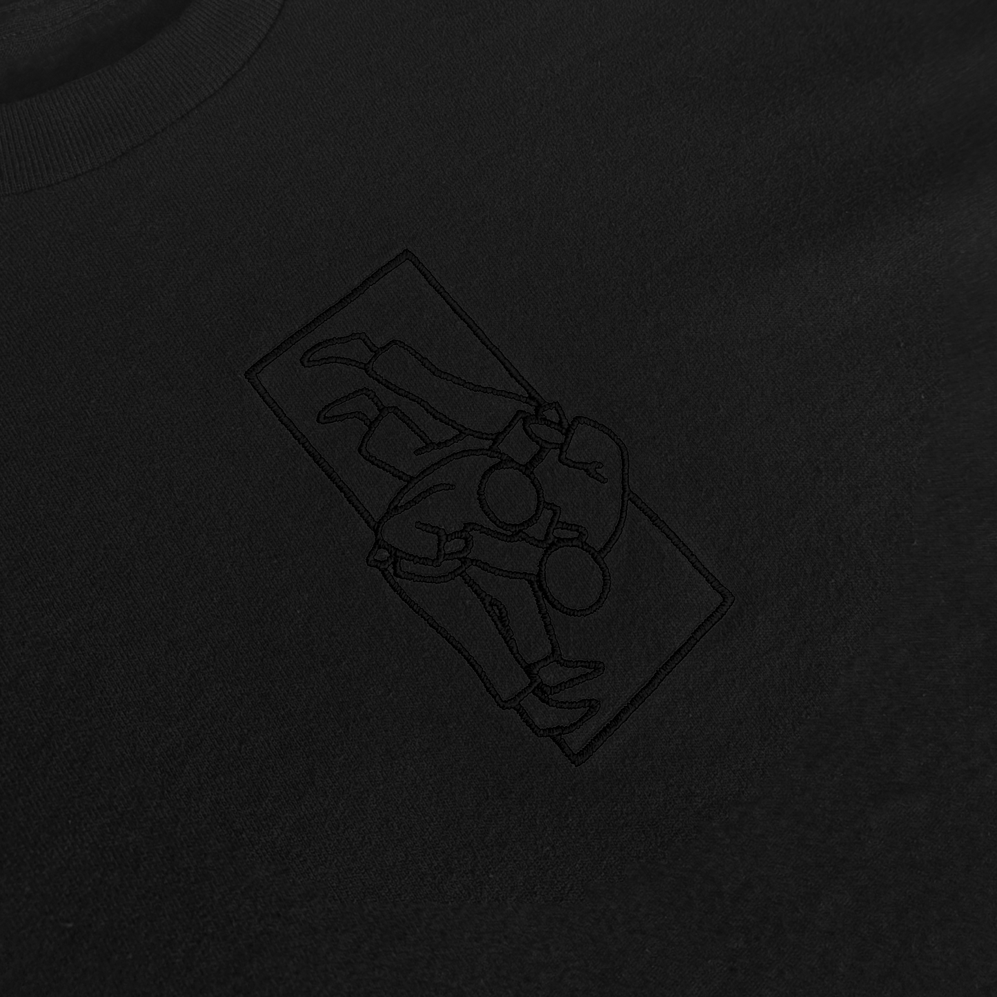 'Tachi' Embroidered T-shirt - All Black