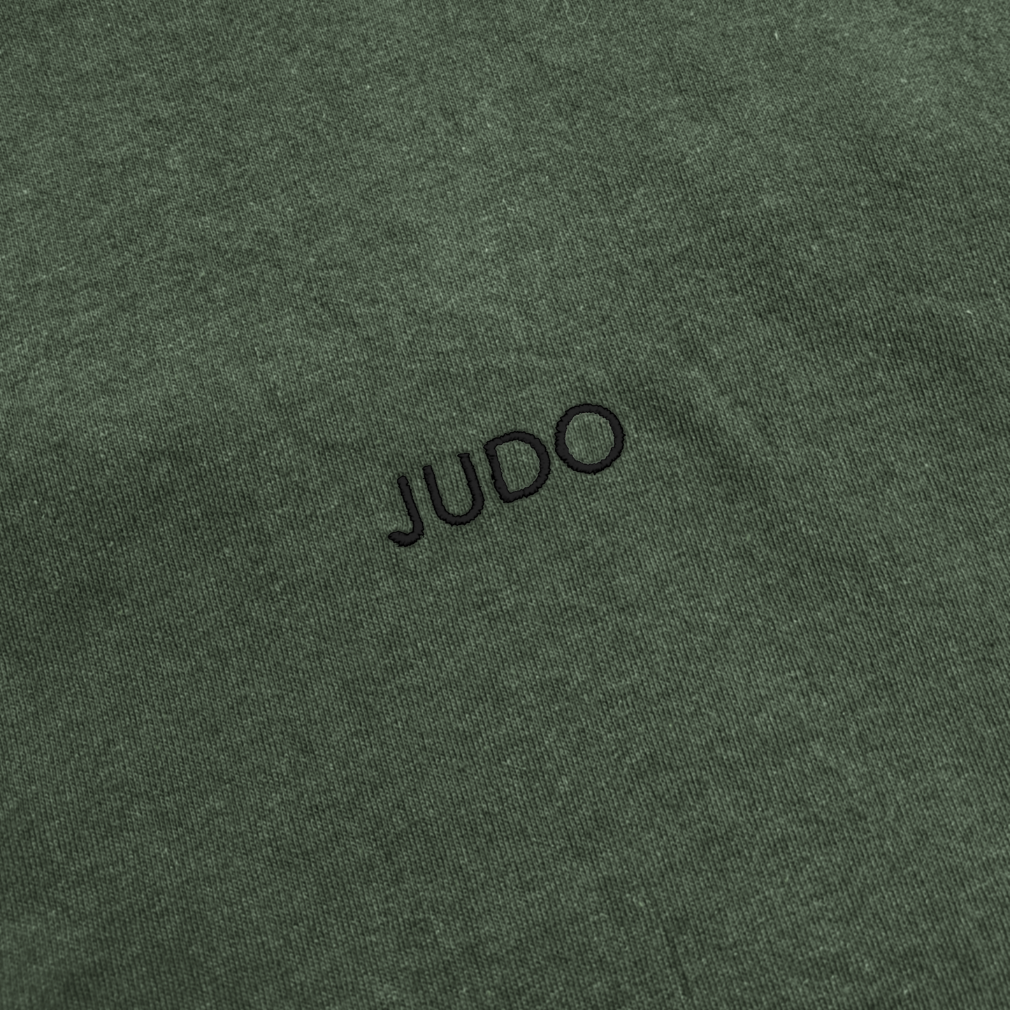'Judo' Embroidered T-shirt - Military Green & Black