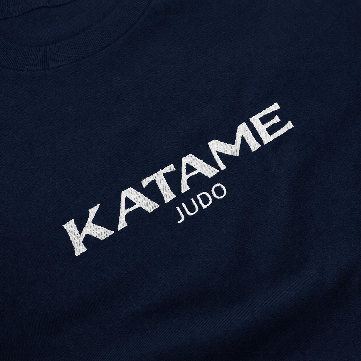 'KATAME' Embroidered T-shirt - Navy & White