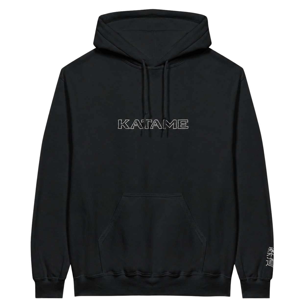 'KATAME' Embroidered Hoodie - Black & White