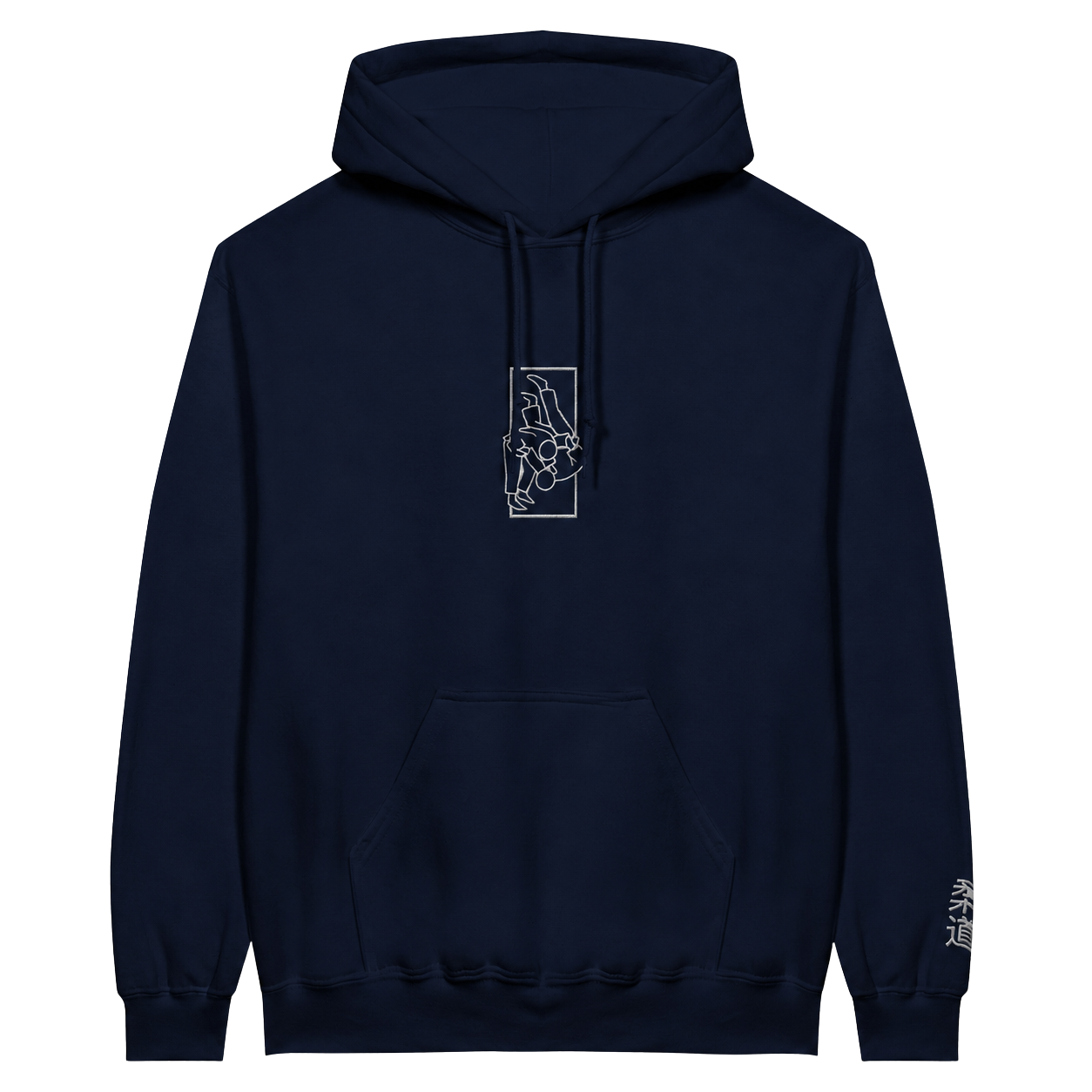 'Tachi' Embroidered Hoodie - Navy & White
