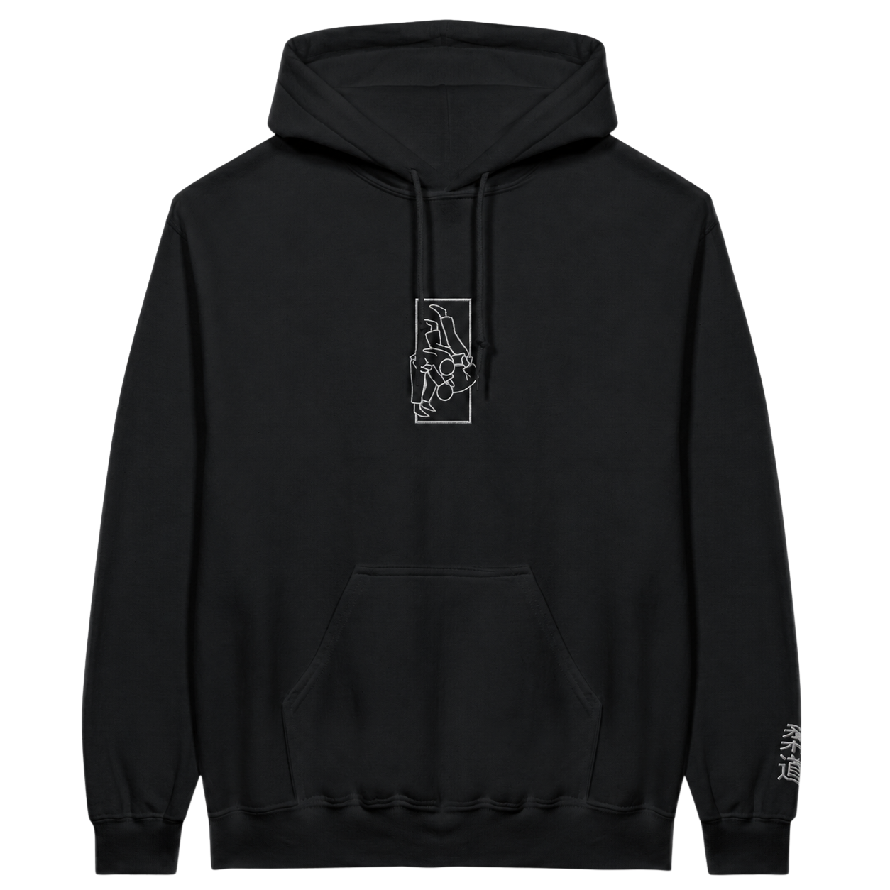 'Tachi' Embroidered Hoodie - Black & White