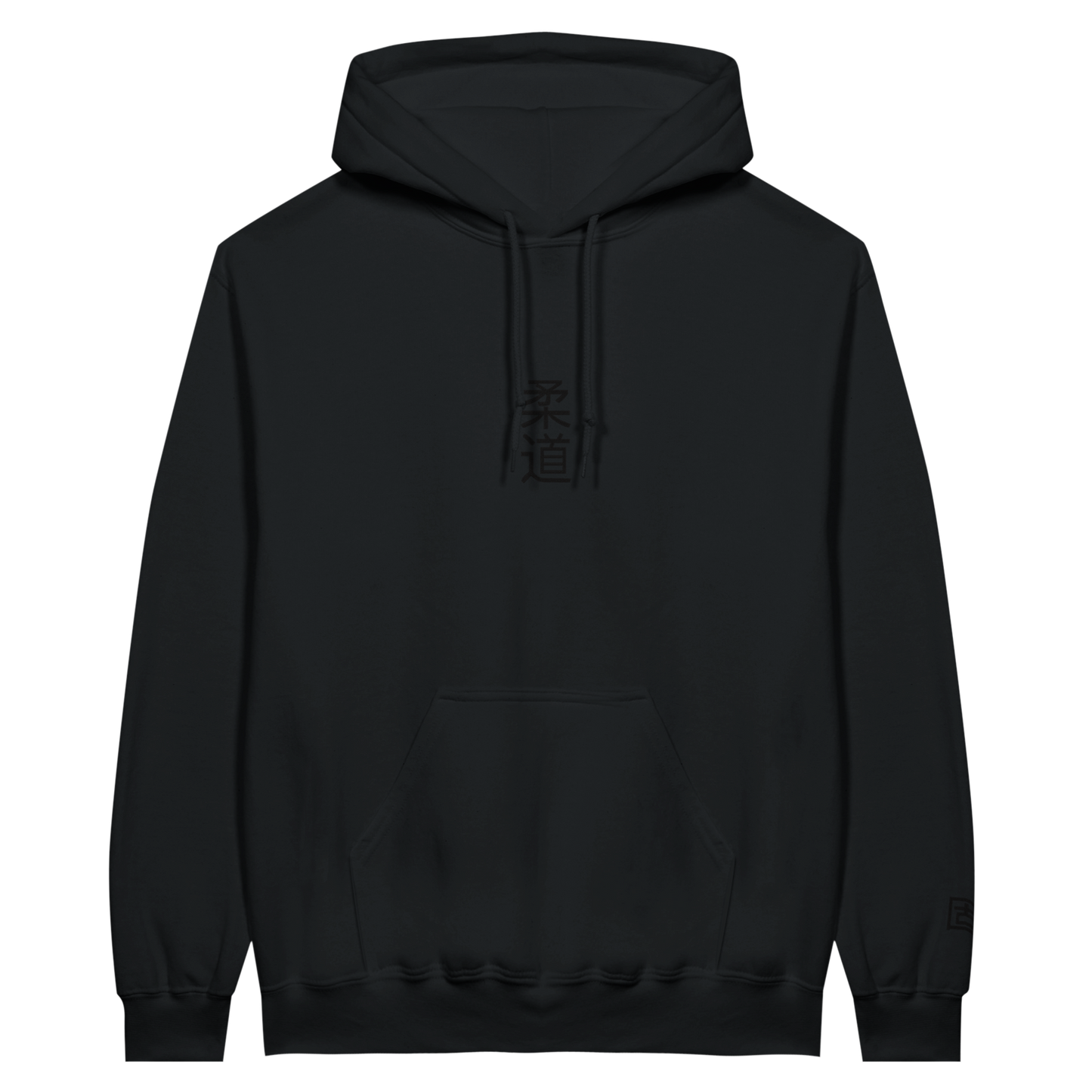 'Kanji' Embroidered Hoodie - All Black