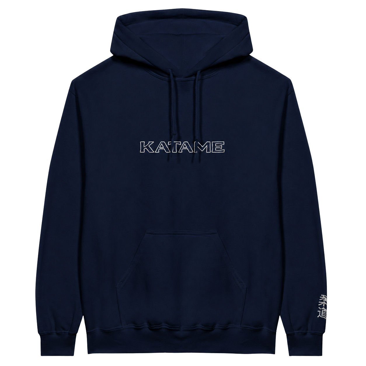 'KATAME' Embroidered Hoodie - Navy & White