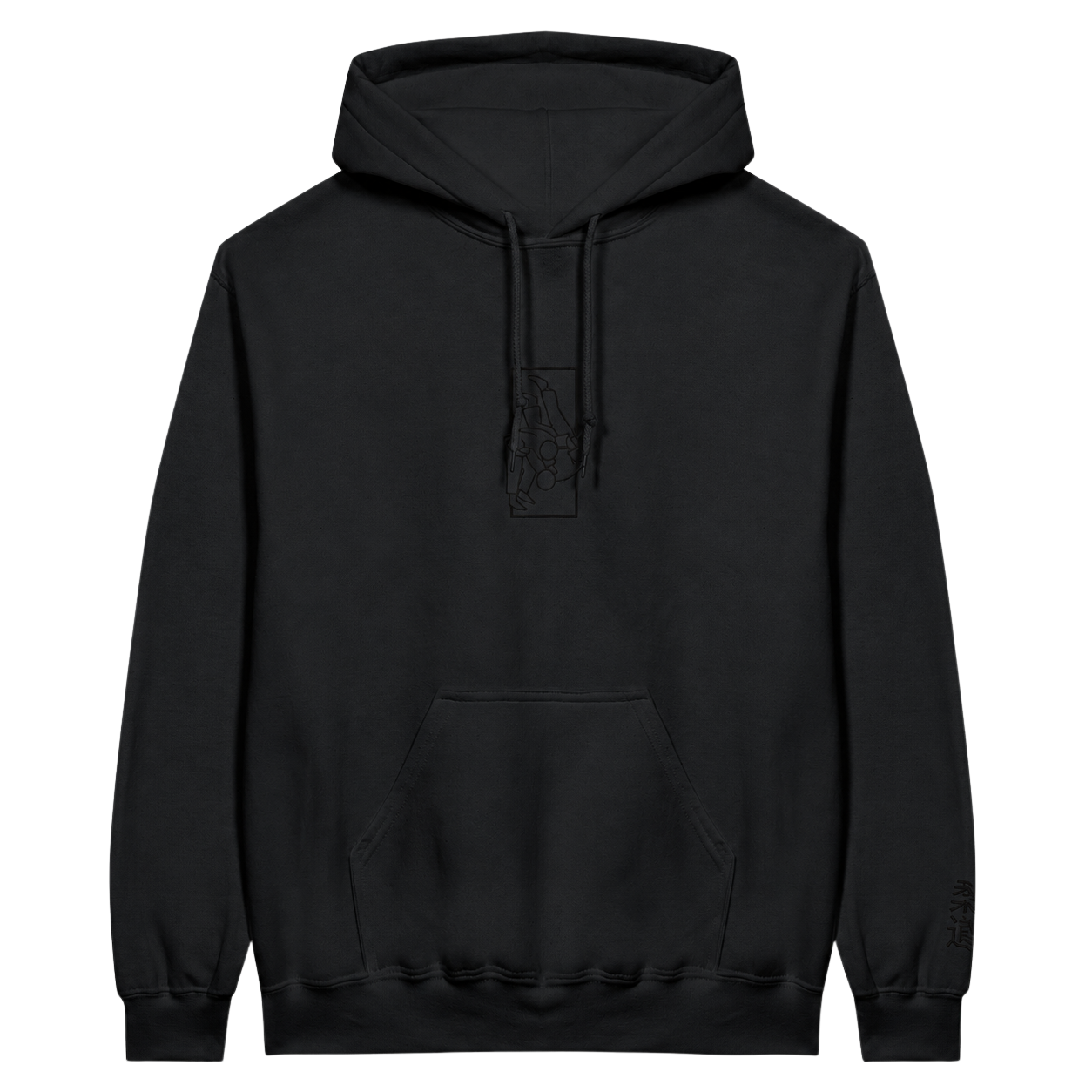 'Tachi' Embroidered Hoodie - All Black