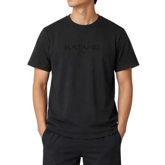 'KATAME' Embroidered T-shirt - All Black