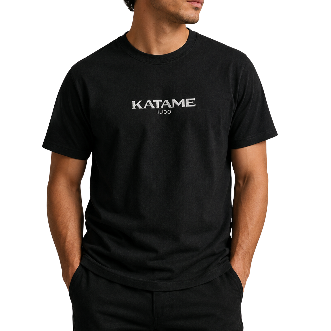 'KATAME' Embroidered T-shirt - Black & White