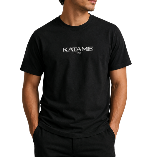 'KATAME' Embroidered T-shirt - Black & White