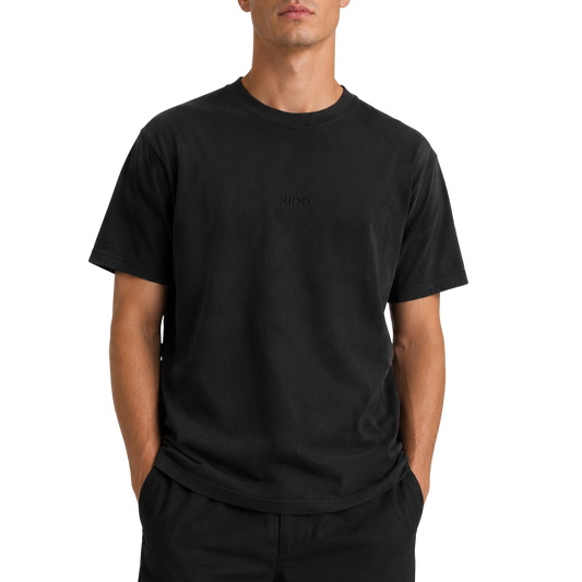 'Judo' Embroidered T-shirt - All Black
