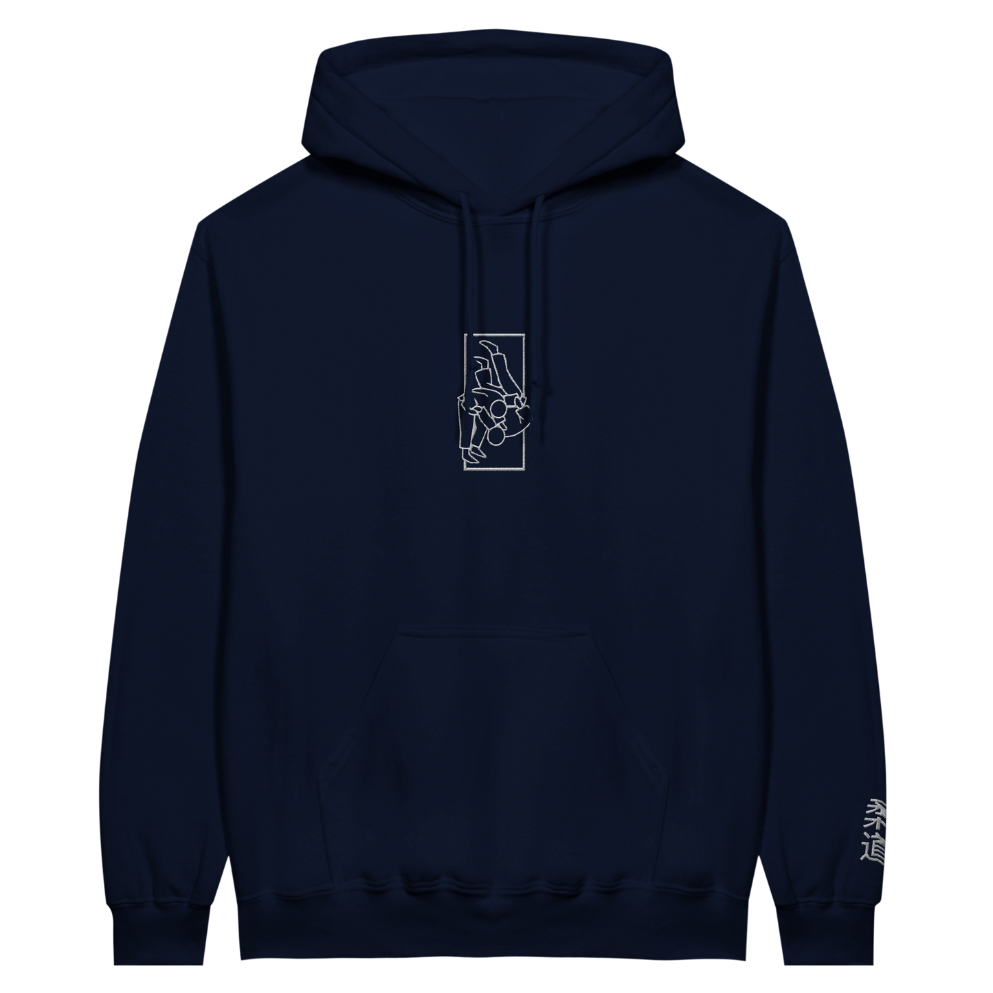 'Tachi' Embroidered Hoodie - Navy & White