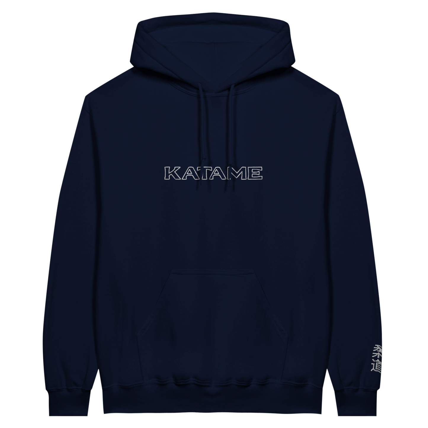 'KATAME' Embroidered Hoodie - Navy & White