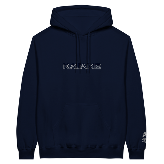 'KATAME' Embroidered Hoodie - Navy & White