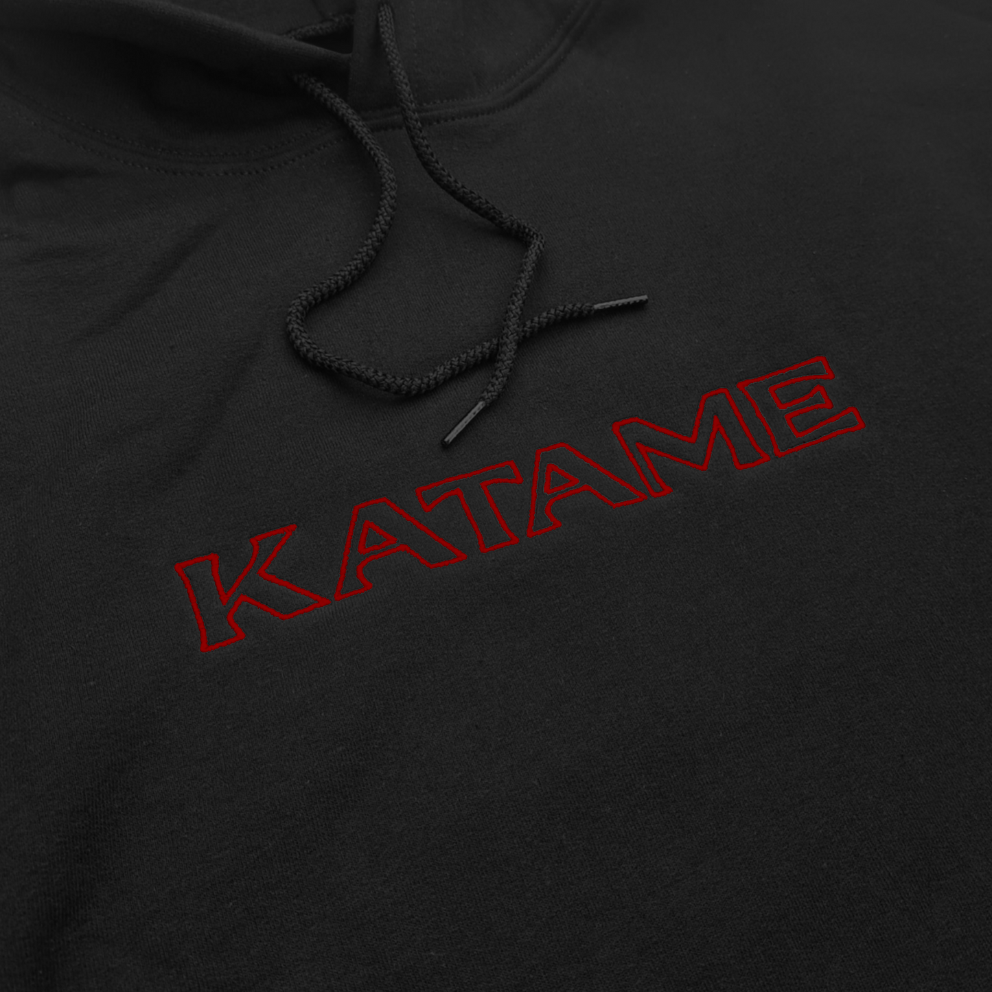 'KATAME' Embroidered Hoodie - Black &  Red