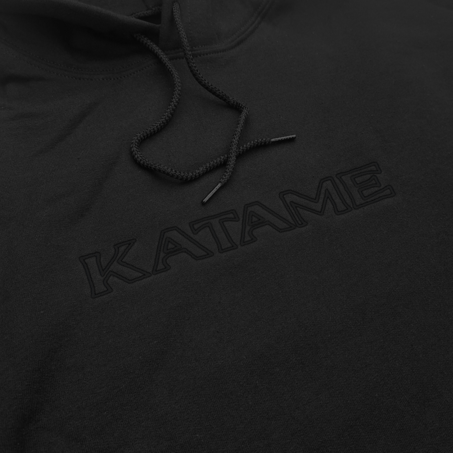 'KATAME' Embroidered Hoodie - All Black