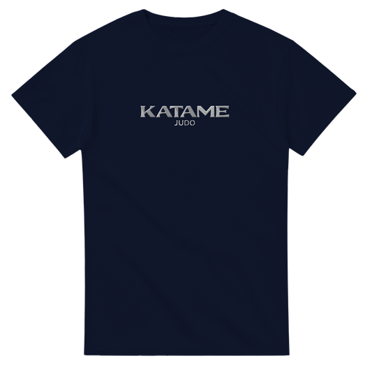 'KATAME' Embroidered T-shirt - Navy & White