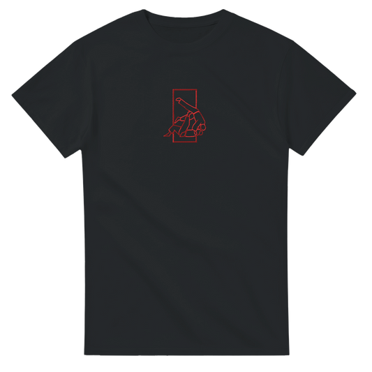 'Sutemi' Embroidered T-shirt - Black & Red