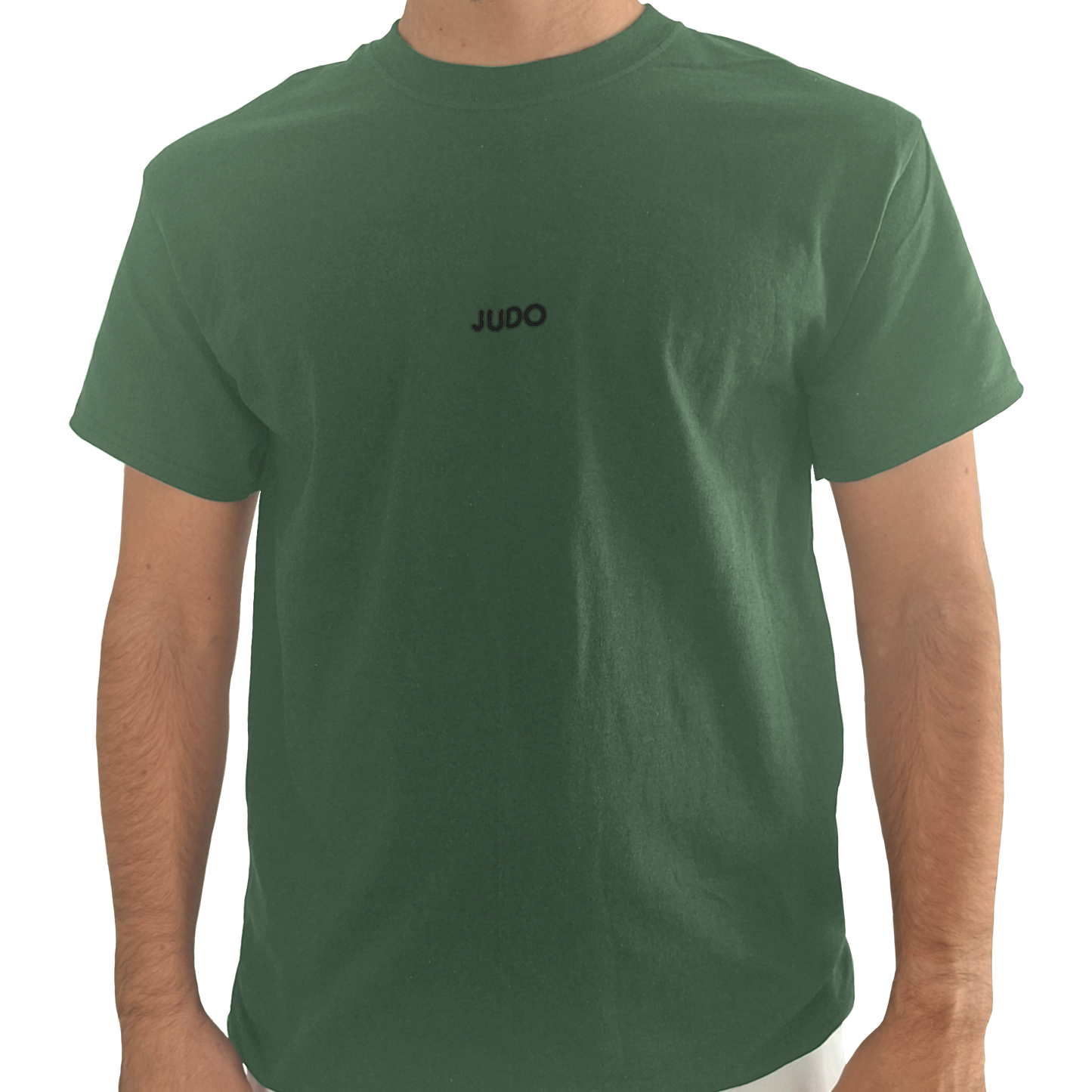 'Judo' Embroidered T-shirt - Military Green & Black