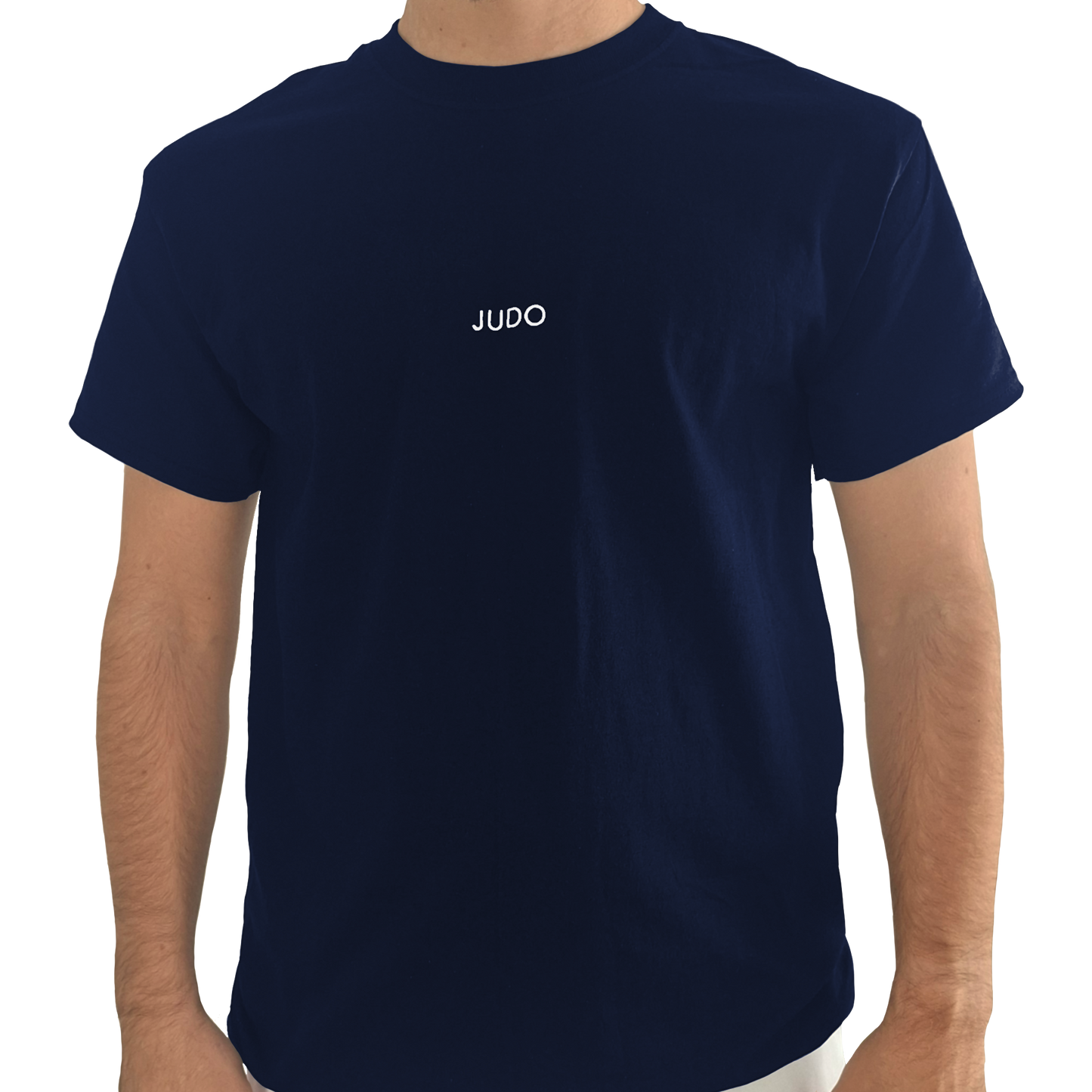 'Judo' Embroidered T-shirt - Navy & White