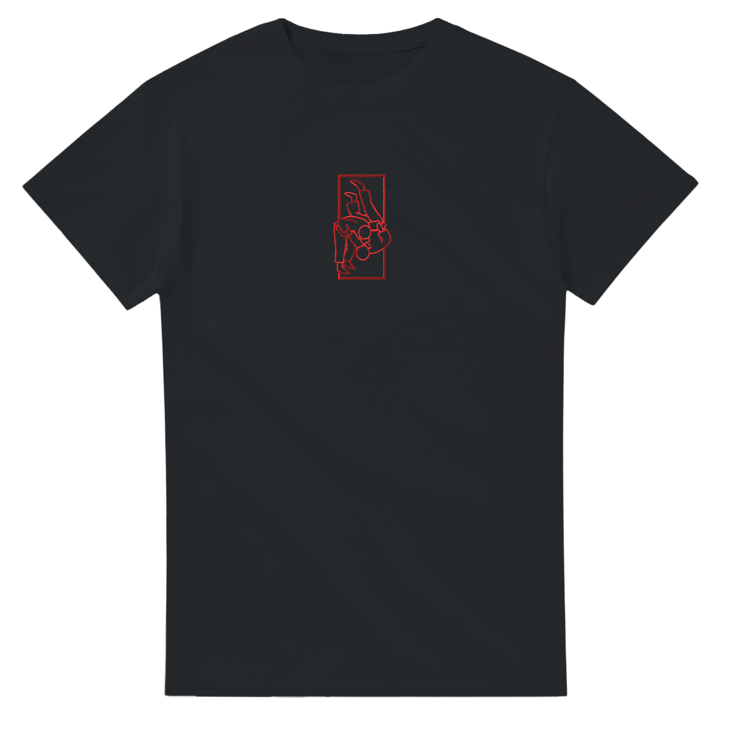 'Tachi' Embroidered T-shirt - Black & Red