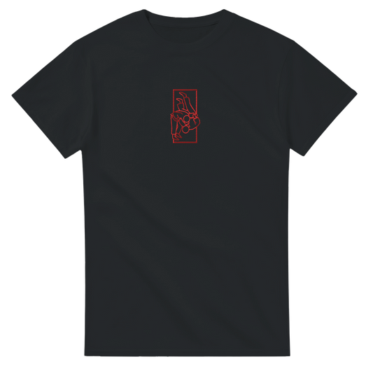 'Tachi' Embroidered T-shirt - Black & Red