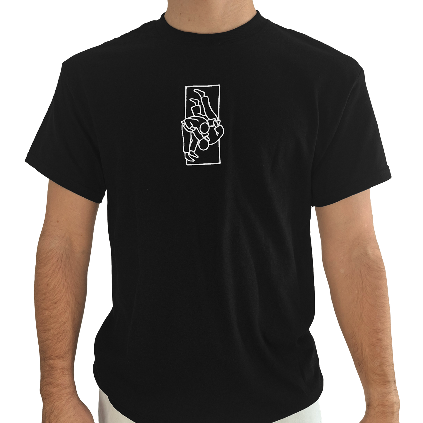 'Tachi'  Embroidered T-shirt - Black & White