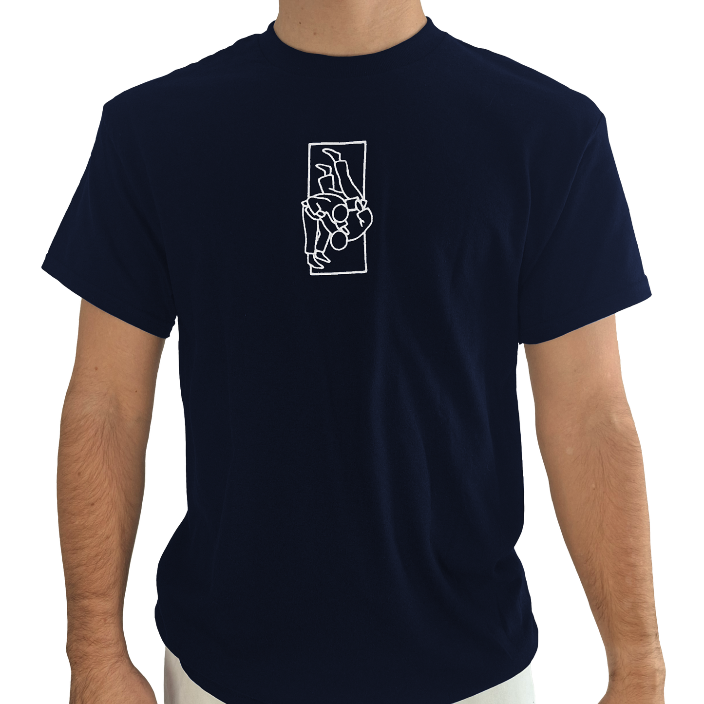 'Tachi' Embroidered T-shirt - Navy & White