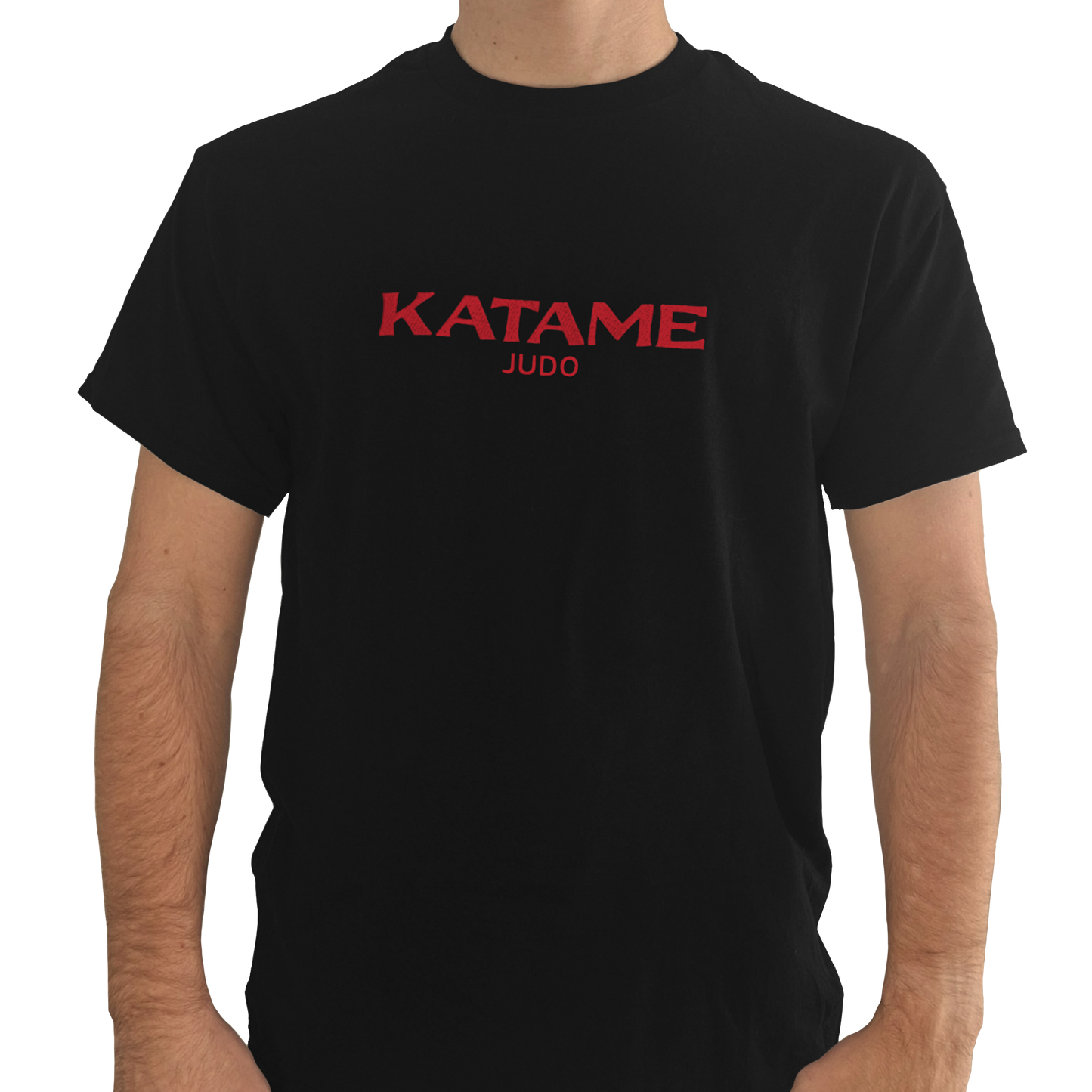'KATAME' Embroidered T-shirt - Black & Red