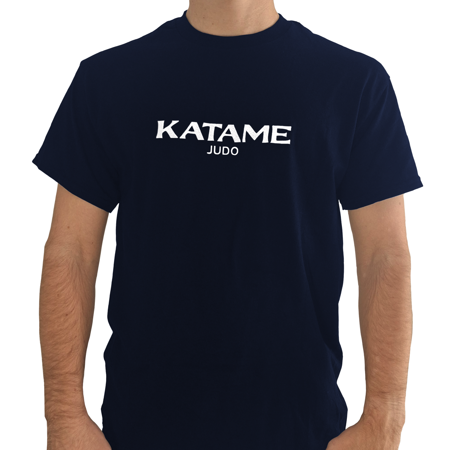 'KATAME' Embroidered T-shirt - Navy & White