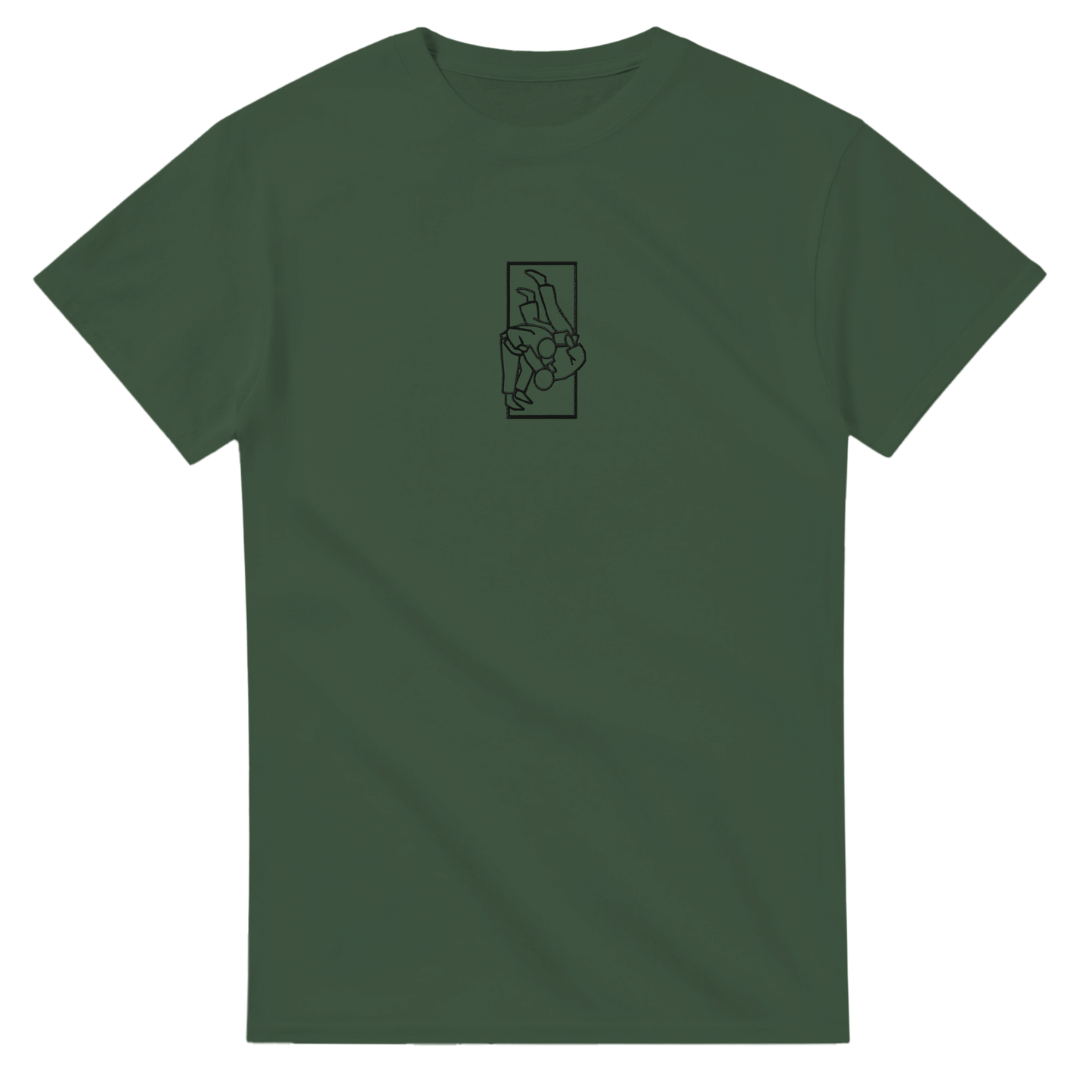 'Tachi' Embroidered T-shirt - Military Green & Black