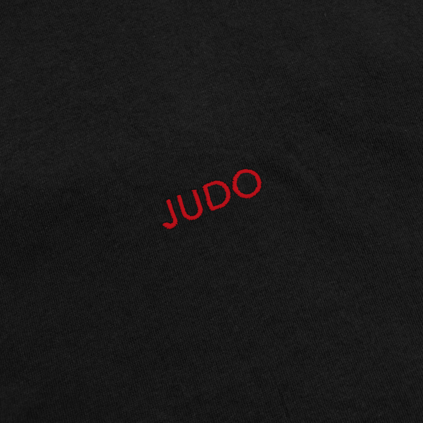 'Judo' Embroidered T-shirt - Black & Red