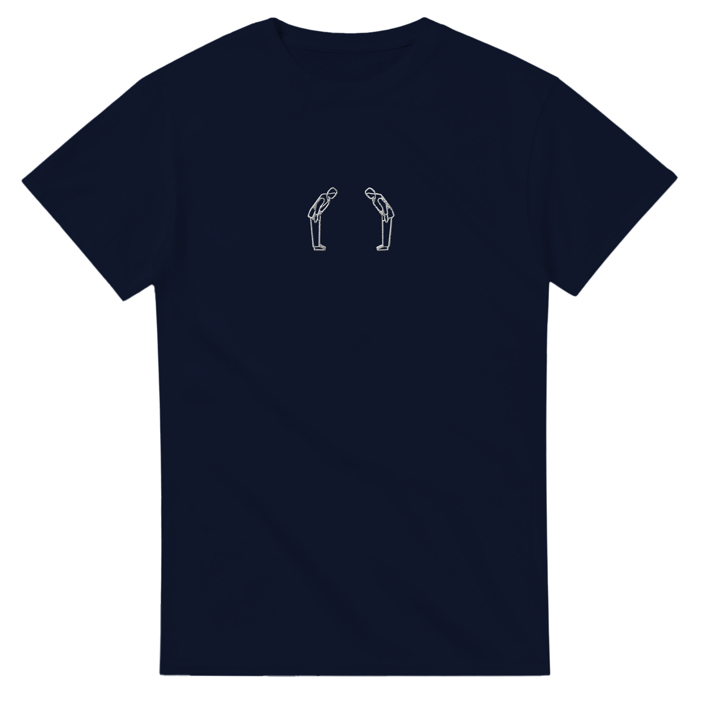 'Rei' Embroidered T-shirt - Navy & White