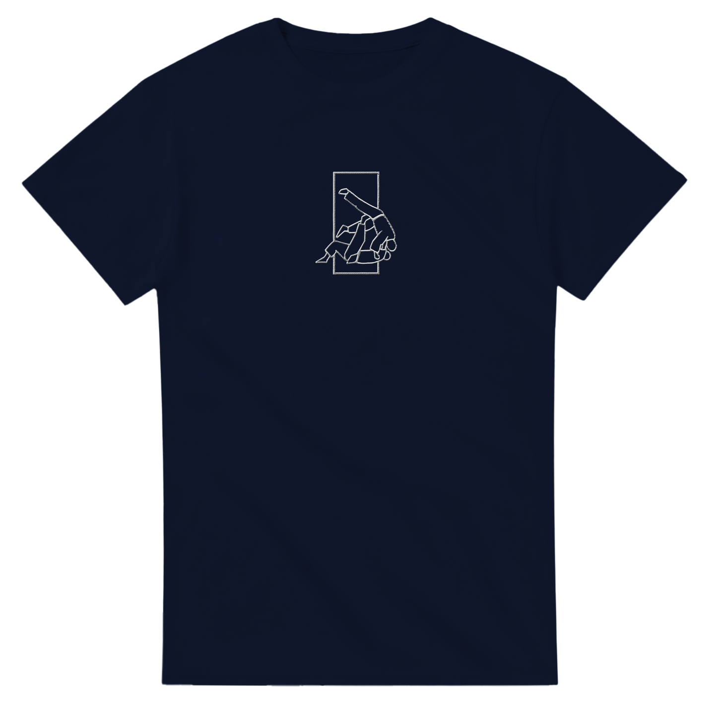 'Sutemi' Embroidered T-shirt - Navy & White