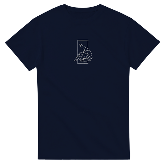 'Sutemi' Embroidered T-shirt - Navy & White
