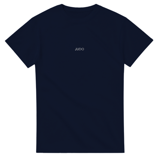 'Judo' Embroidered T-shirt - Navy & White