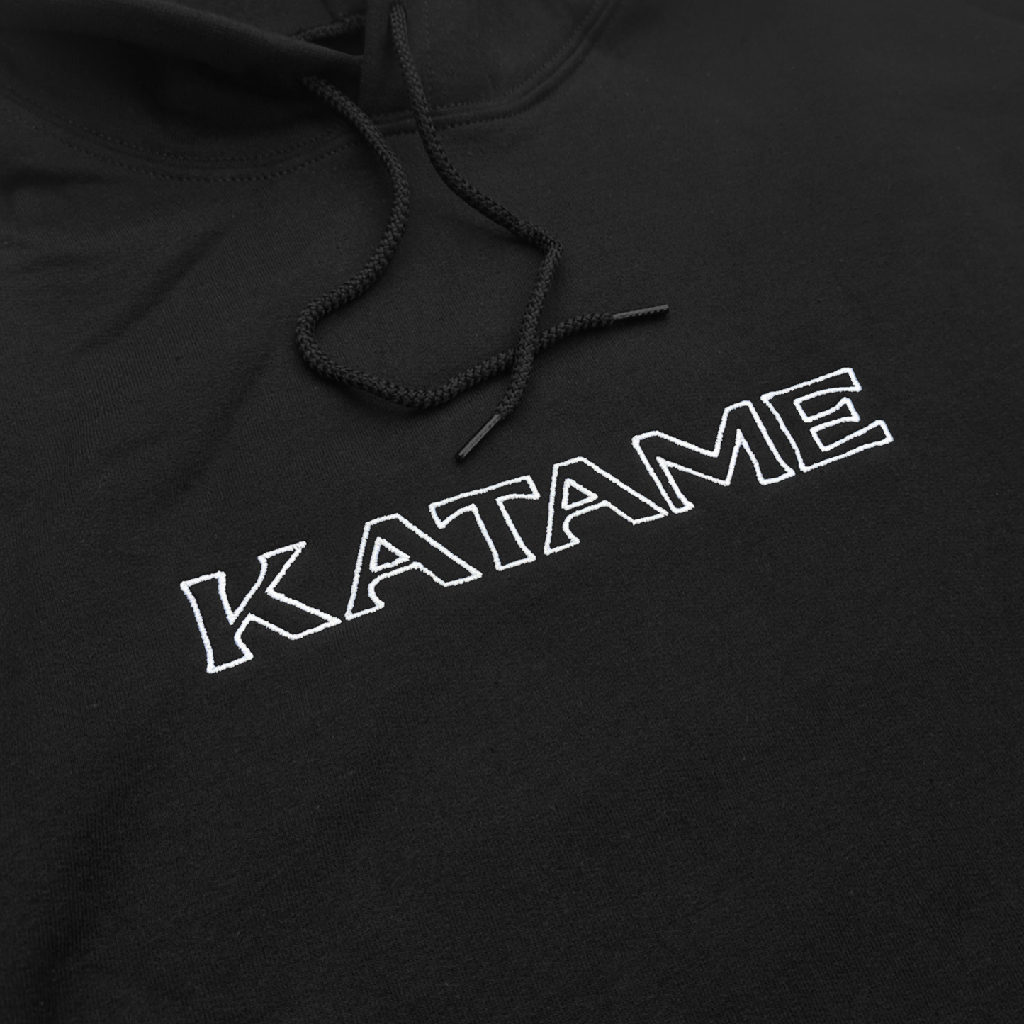 'KATAME' Embroidered Hoodie - Black & White