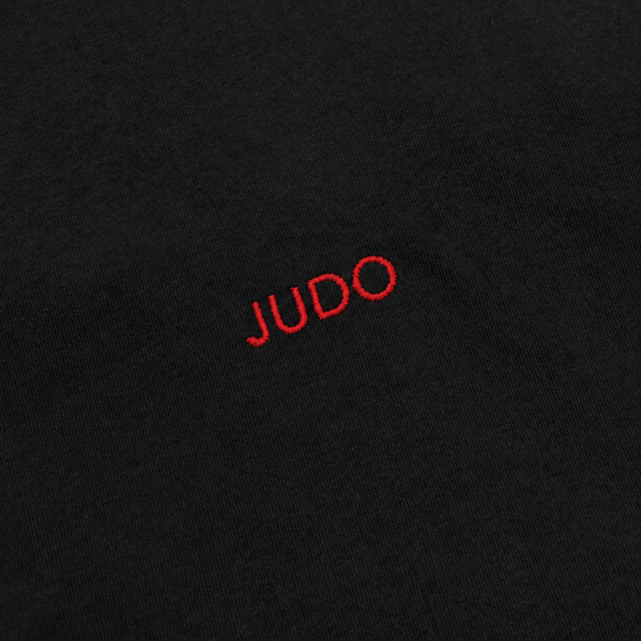 'Judo' Embroidered T-shirt - Black & Red