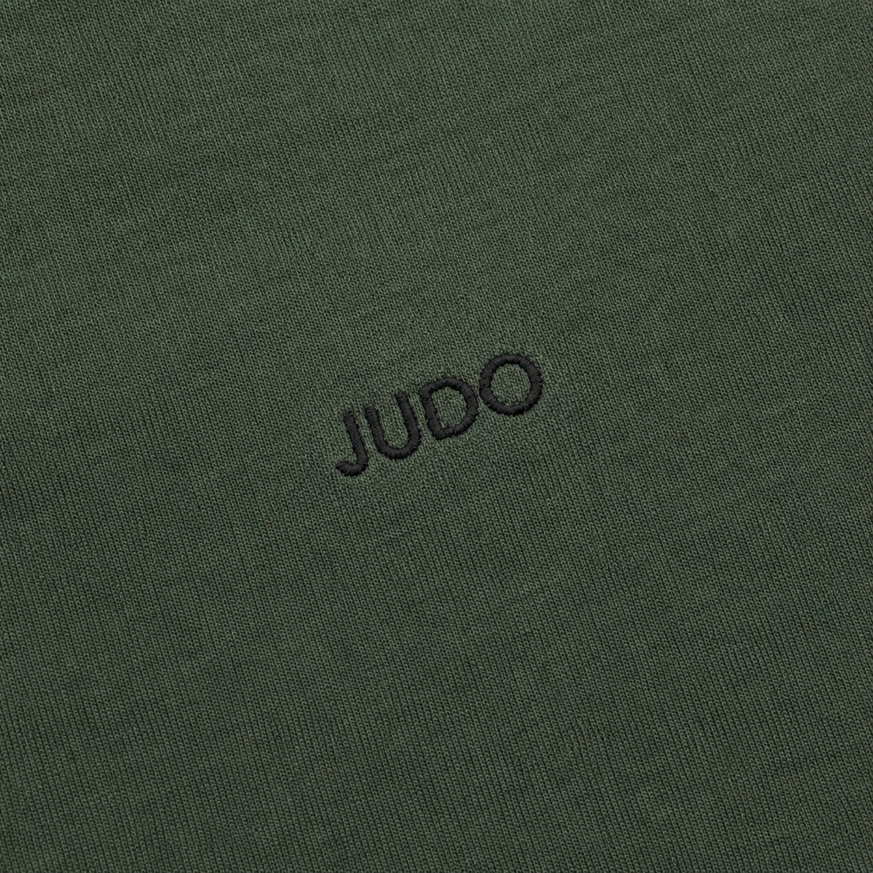'Judo' Embroidered T-shirt - Military Green & Black
