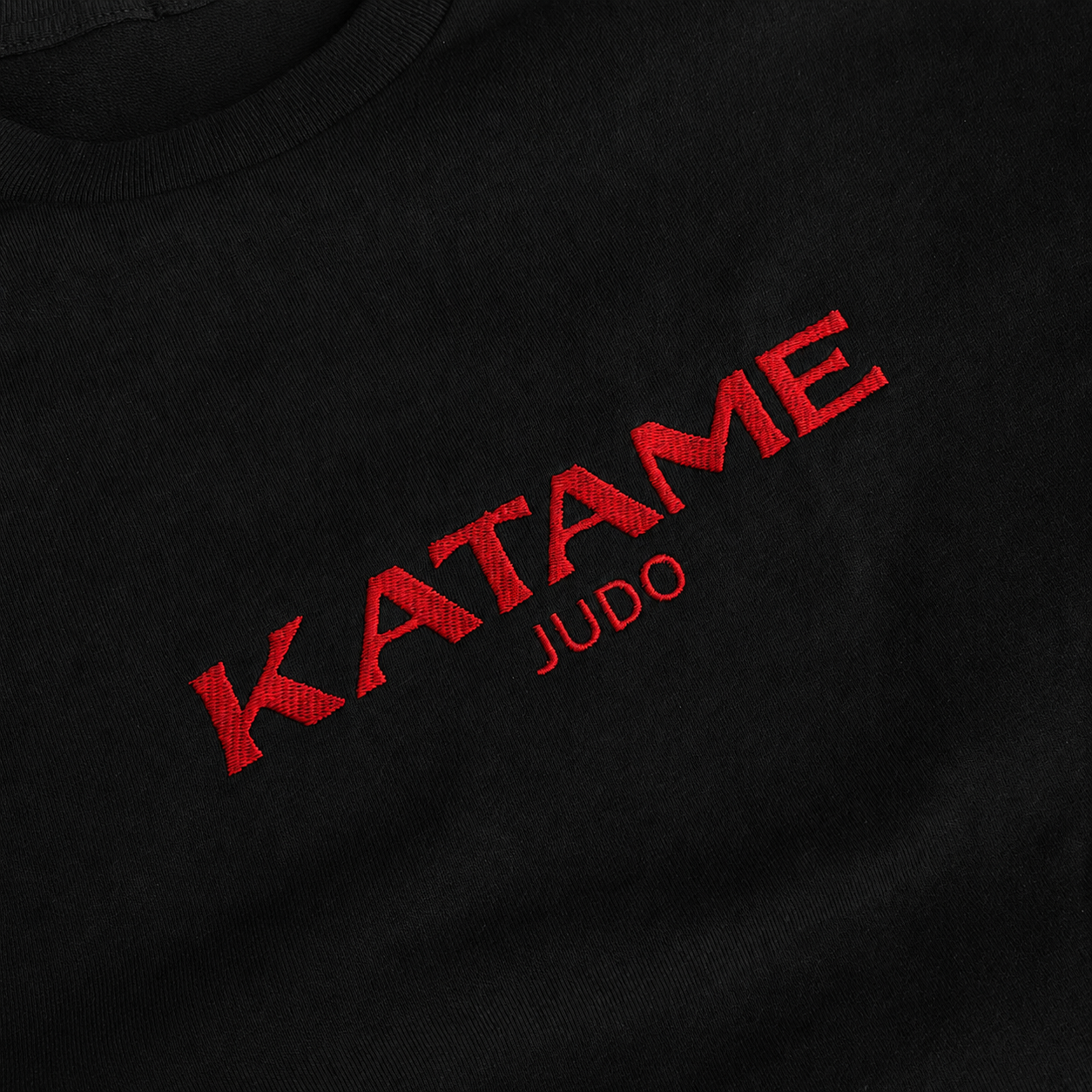 'KATAME' Embroidered T-shirt - Black & Red