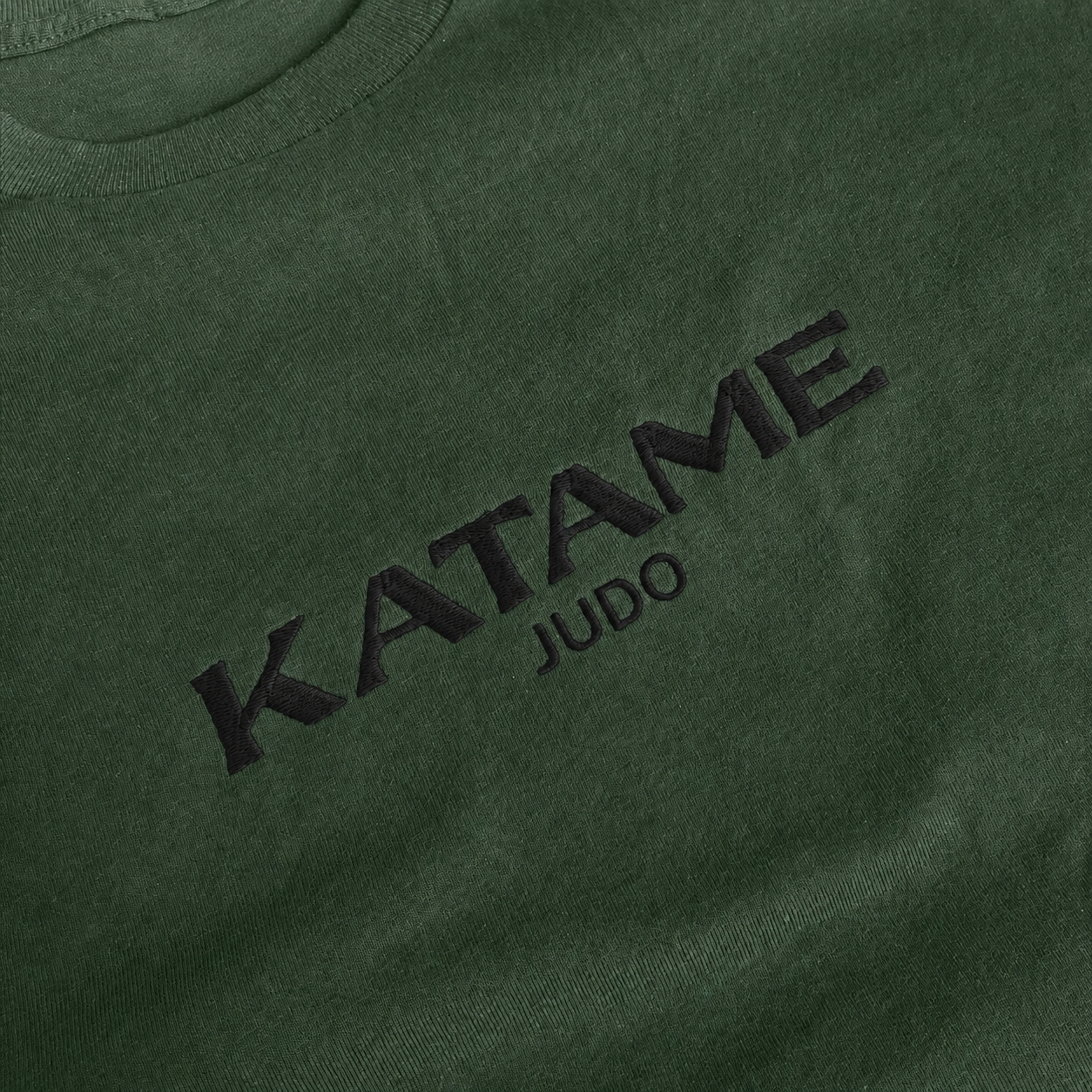 'KATAME' Embroidered T-shirt - Military Green & Black